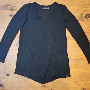 Volcom Go Go Wrap Womens Cardidgan Sweater Black Small Whimsigoth Witchy Goth